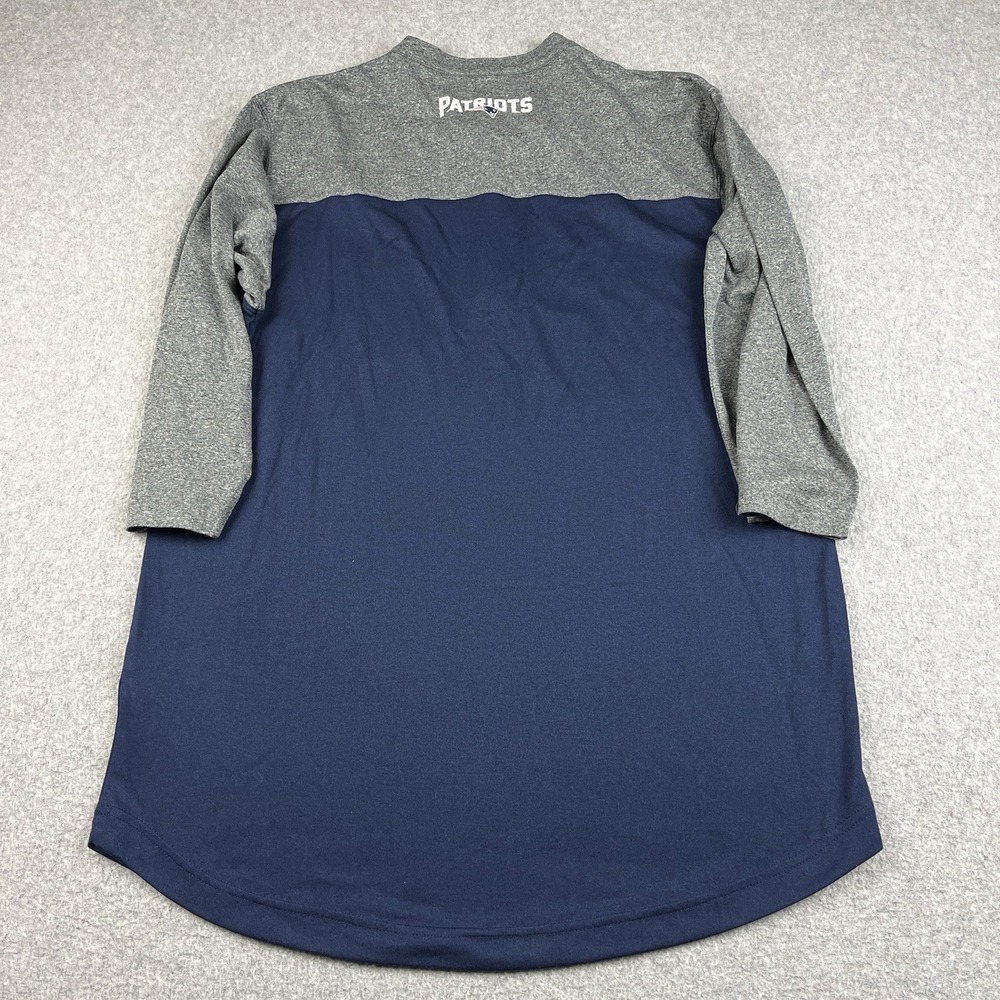 Nike Dri Fit T Shirt Mens Medium New England Patriots Baseball 3/4 Sleeve NFL - Picture 10 of 11